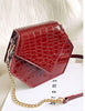 Wild oblique cross chain small square bag