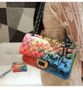 Colorful graffiti rhombic big bag