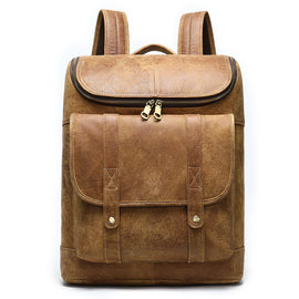 First layer cowhide men's backpack