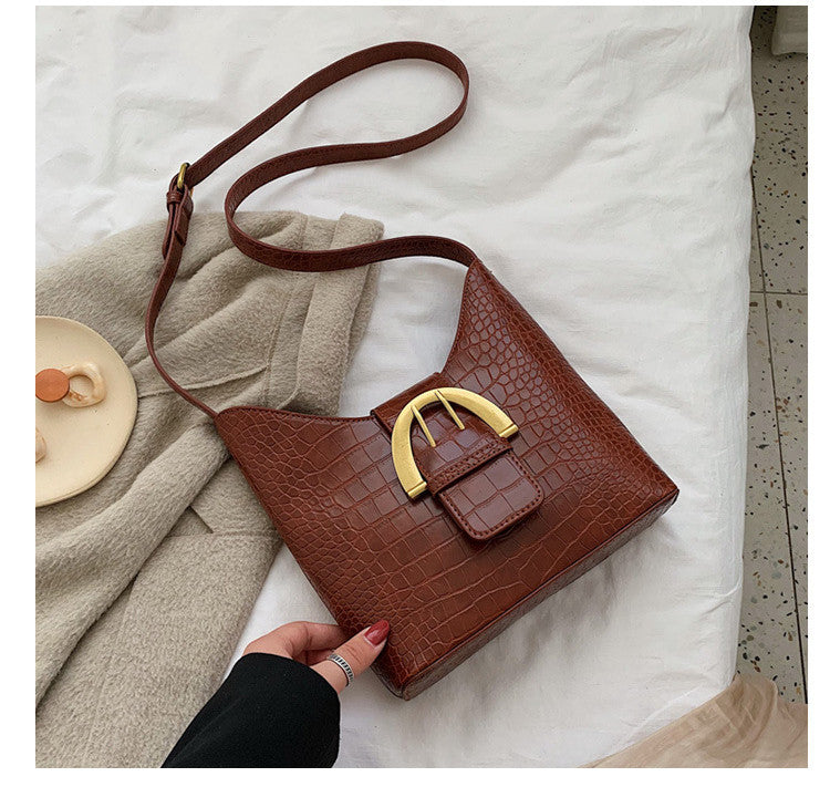 Hong Kong style retro crossbody small square bag