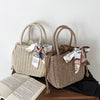 Woven Portable Women's Fashion Small  And Simple Small Square Bag