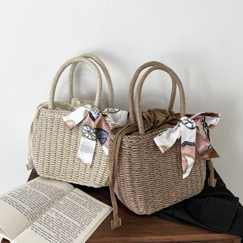 Woven Portable Women's Fashion Small  And Simple Small Square Bag