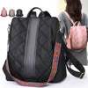 Women's Korean Style Rhombus Oxford Cloth Backpack
