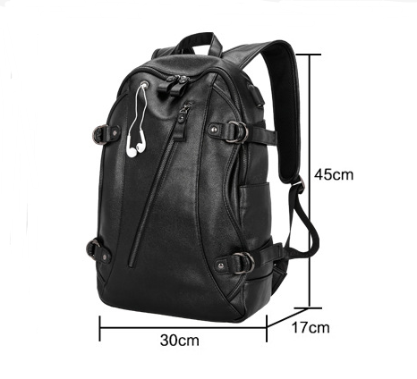 Usb Charging Leather Backpacks