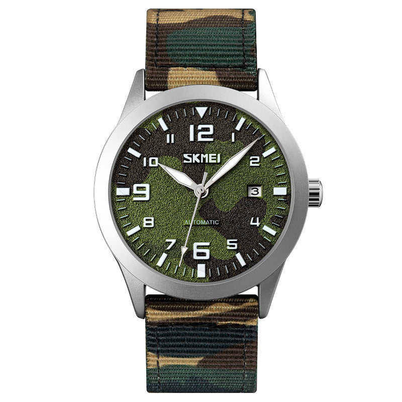 Sport Camo Nylon Strap Automatic Mechanical Watch