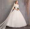 Slim Mid-sleeve Plus Size Photo Studio Wedding Dress