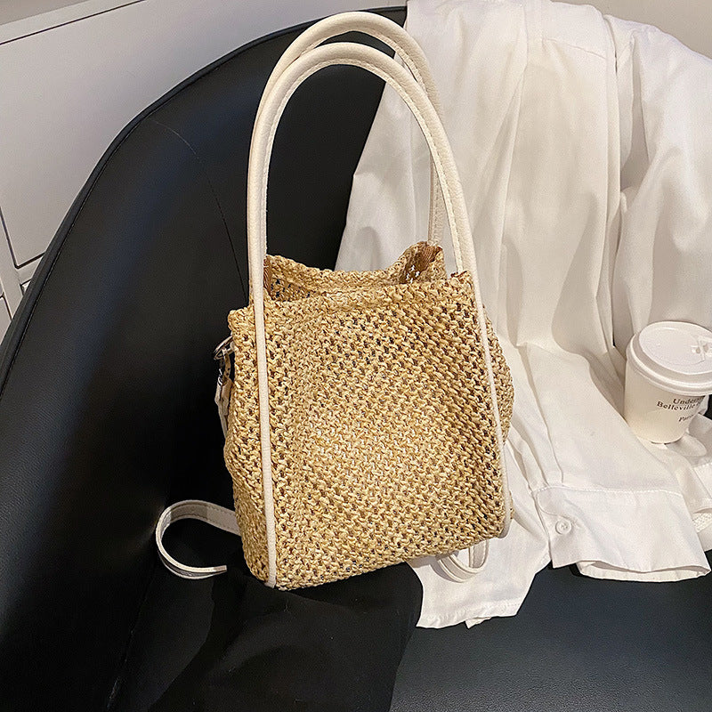 Women's Straw Woven Fashion Trend Single Shoulder Messenger Bag