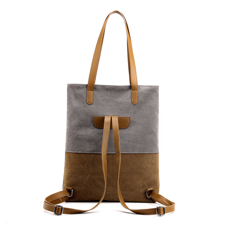 Canvas Handbags Leisure Travel Dual-use Backpack Ladies