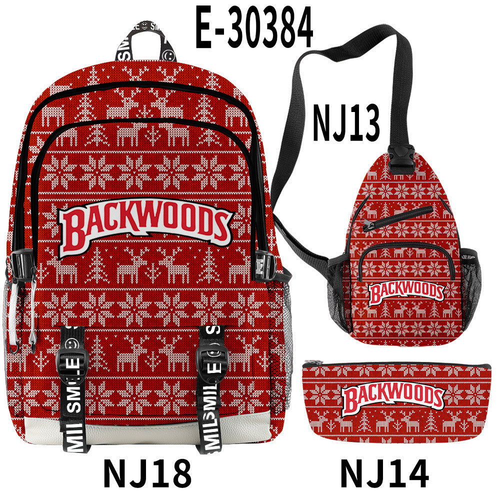 Printed Surrounding Men And Women Cool And Simple Backpack Set