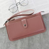 The new spring and summer 2021 women's long simple multifunctional hand clasp zipper zipper multi Card Wallet students