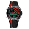 Multifunctional dual display men's watch