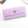 Fashion Candy Color Crown Lady Clutch Multi-card Wallet