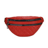 PU Leather Two Tier Waist Bag Shoulder