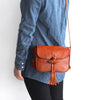 New Style Tassel Female Retro Hand-polished Leather Bag