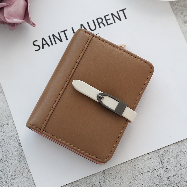 Simple Classic Morandi Folding Card Wallet