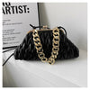 Autumn Fashion Women's Embroidery Line Rhombus Chain Shoulder Bag