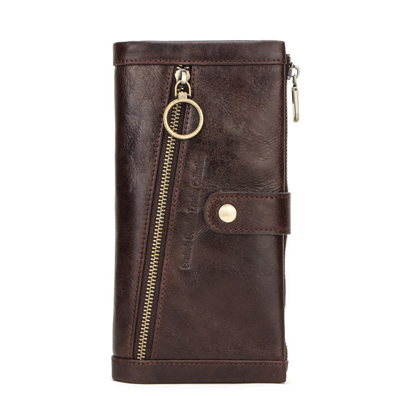 Leather Men's Wallet Multifunctional Long