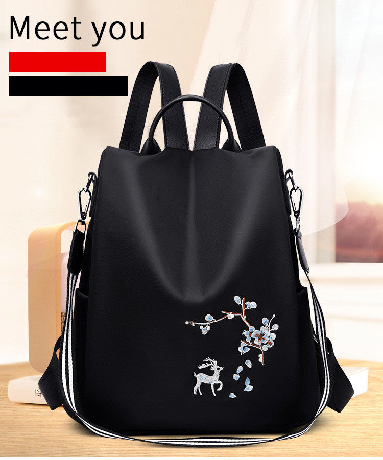 Fashionable And Simple Women's Canvas Backpack