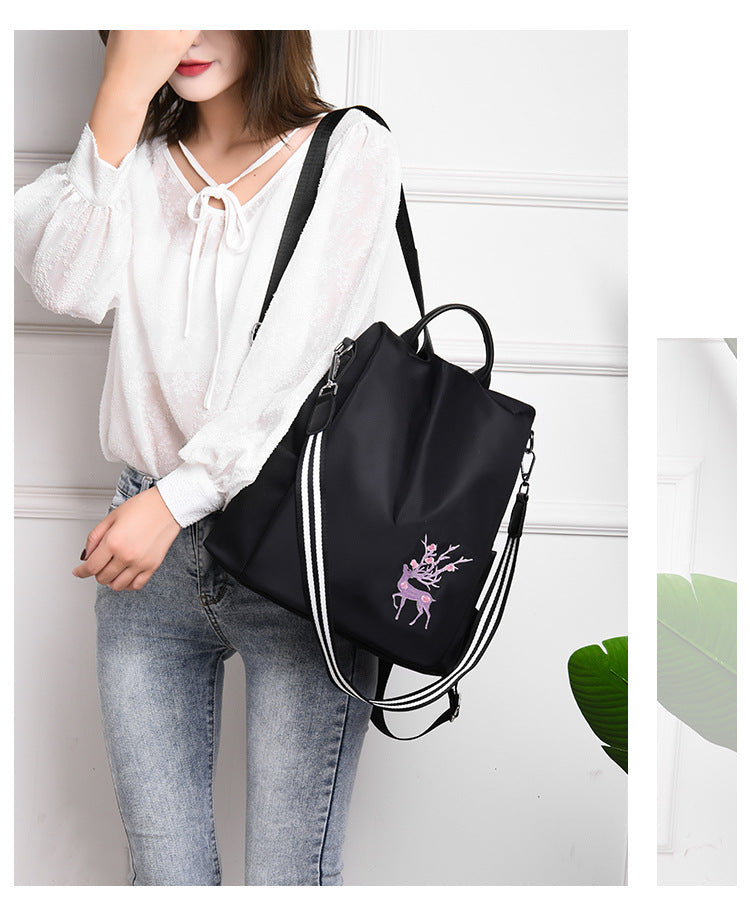 Fashionable And Simple Women's Canvas Backpack