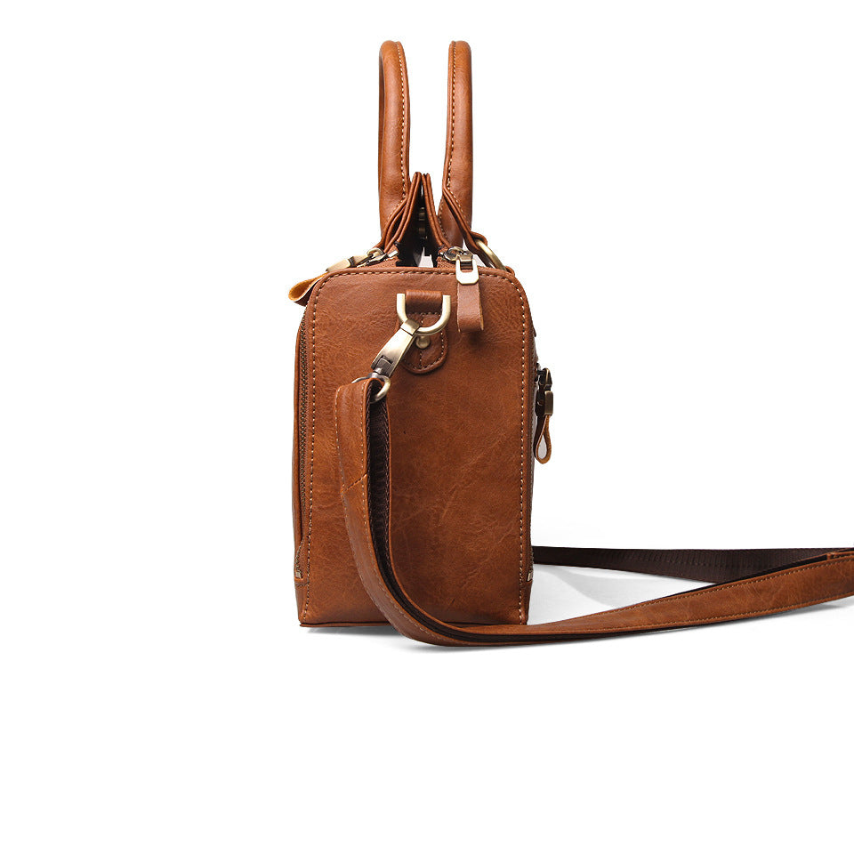Leather Large Capacity Multi-Pocket Business Laptop Handbags