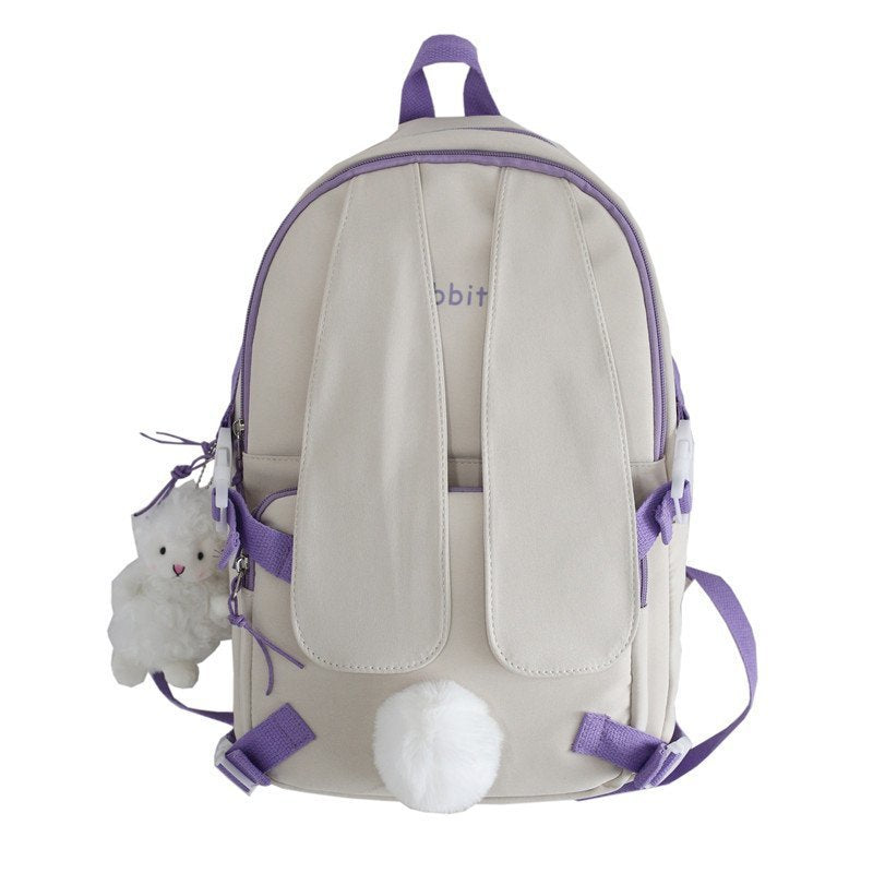 High School And College Students' Simple And Beautiful Rabbit Ears Large-capacity Backpack