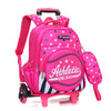 Waterproof Children's Three-Wheeled Trolley School Bag