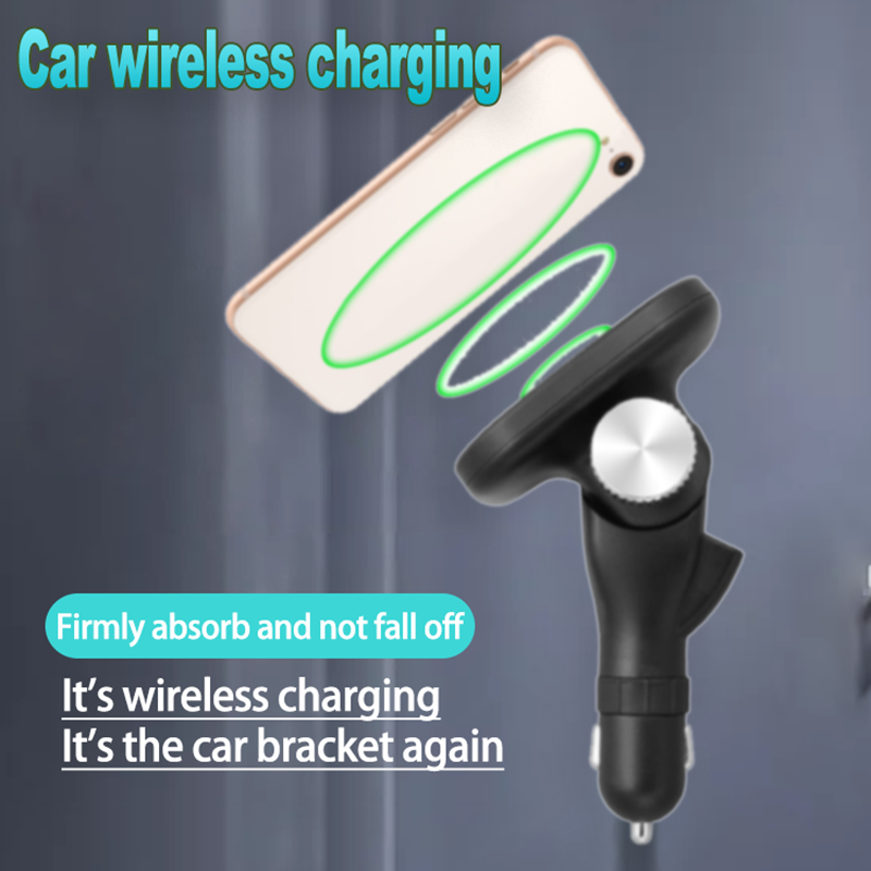 Car Mobile Phone Car Wireless Charger Car 360 Degree Rotating QI Magnetic Wireless Charging Car Holder