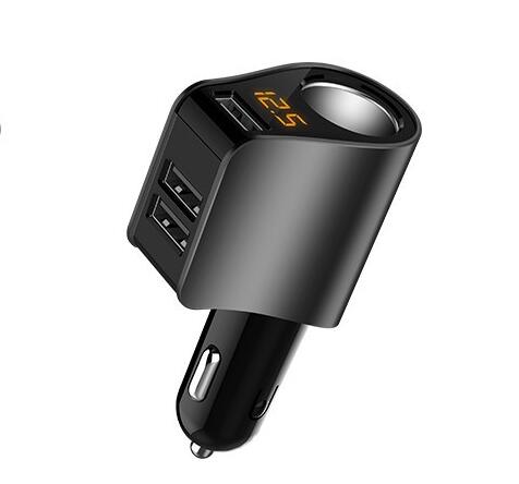 Car Fast Charge USB Multi-function Adapter Cigarette Lighter Socket One For Three