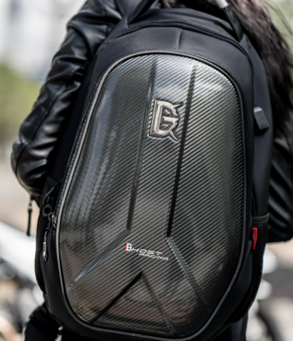 Motorcycle Backpack Helmet Bag Riding Backpack Knight Motorcycle Bag Computer Bag Men'S Hard Shell Carbon Fiber Waterproof Reflective