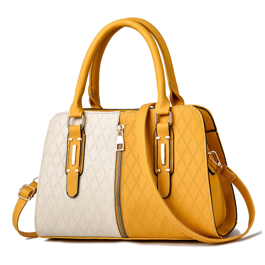 Fashion Color Matching Ladies Handbag Shoulder Messenger Bag