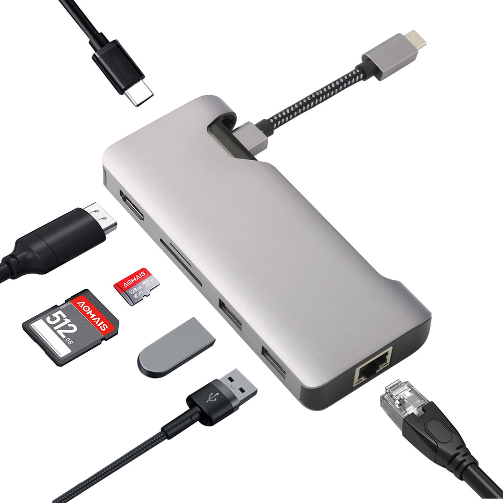 7-in-1 USB-C hub through HDMI output port