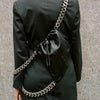 Metal Thick Chain Personalized Drawstring Bucket Shoulder Bag