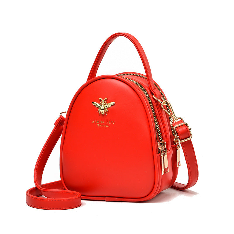 Retro Bee Small Round Bag Versatile Crossbody