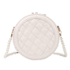 Foreign style Lingge pearl chain messenger small round bag