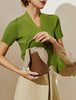 Cowhide Bucket Bag Female Niche Texture One Shoulder Oblique Hand Hold