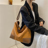 Simple And Large-capacity Contrast Color Stitching Tote