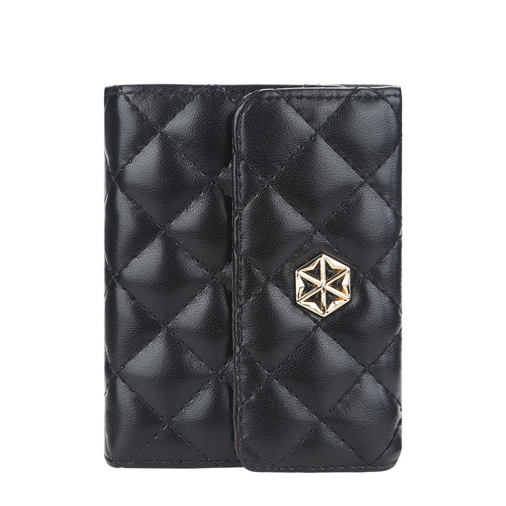 New Women's Card Bag Embossed Multi-card Compact Buckle Purse