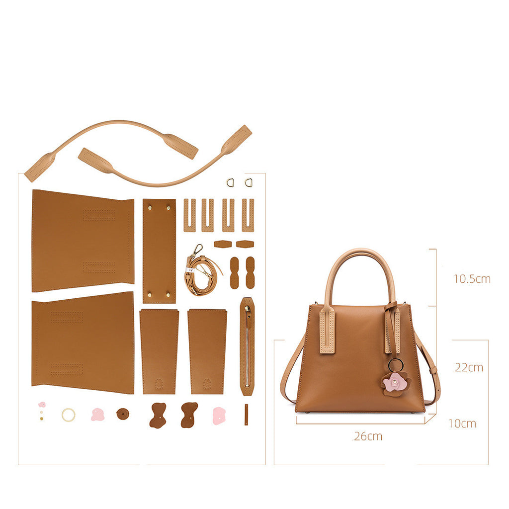 Leather Mother Handbag Women's Large Capacity Diy Handmade Material Bag