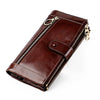 Fashion Personality Vintage Oil Waxed Leather Ladies Wallet