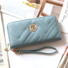 Korean Style Clutch With Embroidered Texture And Zipper Large Capacity