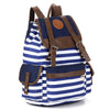 Horizontal striped bag backpack