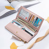 Fashion Simple Cross Pattern Tassel Zipper Wallet