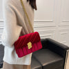 Women's Velvet Autumn And Winter One Shoulder Messenger