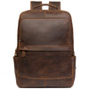 Retro Genuine Leather Casual Top Layer Cowhide Handmade Business Computer Backpack