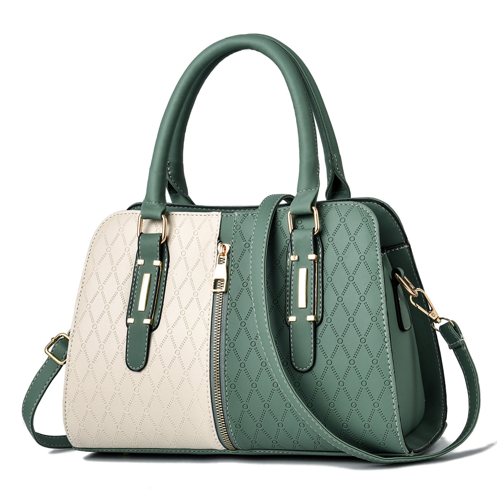 Fashion Color Matching Ladies Handbag Shoulder Messenger Bag