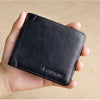 Men's Short Leather Large Capacity Leather Horizontal Wallet