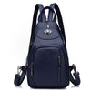 Women's Fashion All-match Soft Leather Casual Multifunctional Small Backpack