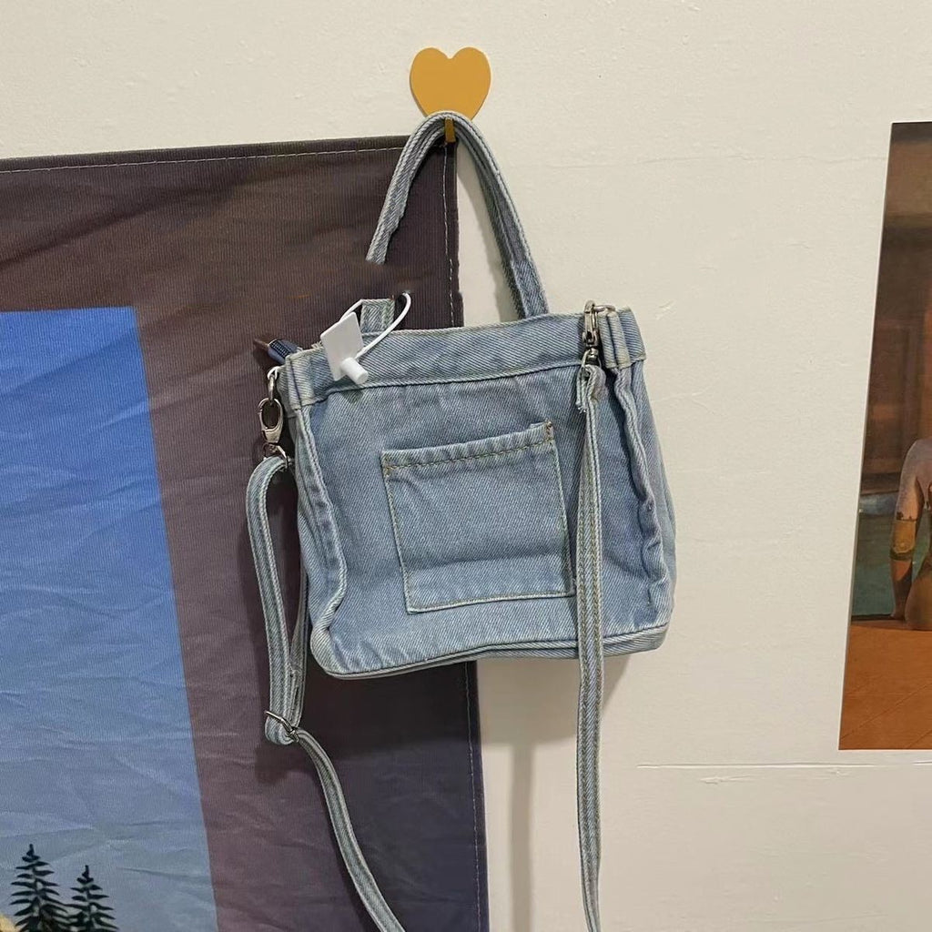 Denim Portable One Shoulder Diagonal Bag