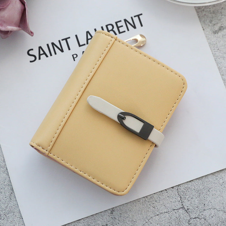 Simple Classic Morandi Folding Card Wallet