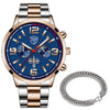 Steel Band Men's Calendar Luminous Quartz Watch